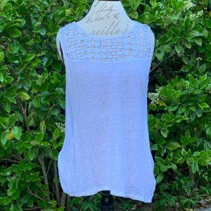 Neiman Marcus White Cutout Detail Tank XL